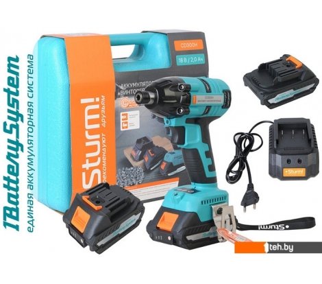  - Шуруповерты, гайковерты, электроотвертки Sturm CD300H (с 2-мя АКБ, кейс) - CD300H (с 2-мя АКБ, кейс)