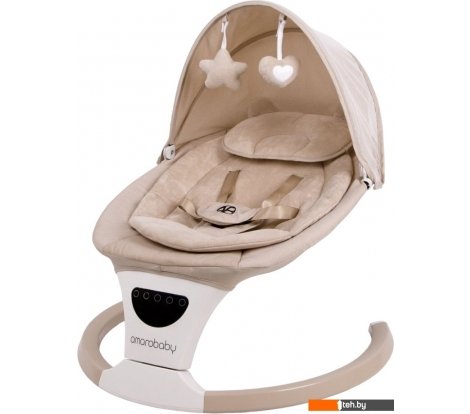  - Детские шезлонги и качалки Amarobaby Teddy Swing AB24-22TED/03 (бежевый) - Teddy Swing AB24-22TED/03 (бежевый)