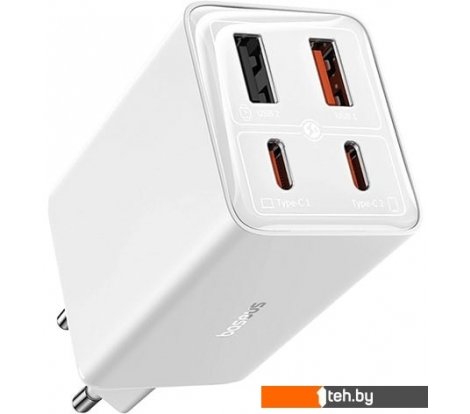  - Зарядные устройства Baseus GaN6 Pro Fast Charger 2C+2U 65W P10162701213-00 (белый) - GaN6 Pro Fast Charger 2C+2U 65W P10162701213-00 (белый)