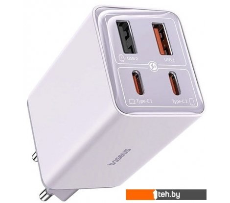  - Зарядные устройства Baseus GaN6 Pro Fast Charger 2C+2U 65W P10162701533-00 (фиолетовый) - GaN6 Pro Fast Charger 2C+2U 65W P10162701533-00 (фиолетовый)
