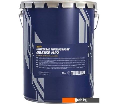 - Смазки, пасты и очистители для механических, электрических узлов Mannol MP-2 Multipurpose Grease 18кг 8114 - MP-2 Multipurpose Grease 18кг 8114