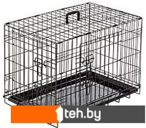  - Сумки, переноски для животных Duvo Plus Pet Kennel Small 780/480/DV (черный) - Pet Kennel Small 780/480/DV (черный)