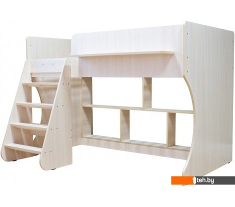  - Кровати Красная звезда Р436 Капризун 2 с полками 160x80 (дуб млечный) - Р436 Капризун 2 с полками 160x80 (дуб млечный)