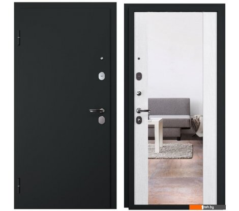 - Металлические двери Guard С зеркалом 96х205 (левая, графитбьянко) - С зеркалом 96х205 (левая, графитбьянко)