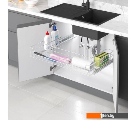  - Принадлежности для мытья, сушки, хранения посуды Starax S-2353-C 80 (крепление на фасаде, хром) - S-2353-C 80 (крепление на фасаде, хром)