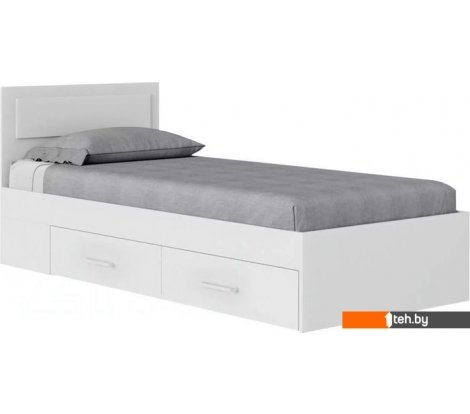 - Кровати Mio Tesoro Абрау с ящиками 90x200 (белый текстурный) - Абрау с ящиками 90x200 (белый текстурный)