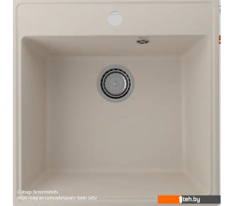  - Кухонные мойки Ulgran Quartz Forte 505-02 (лен) - Quartz Forte 505-02 (лен)