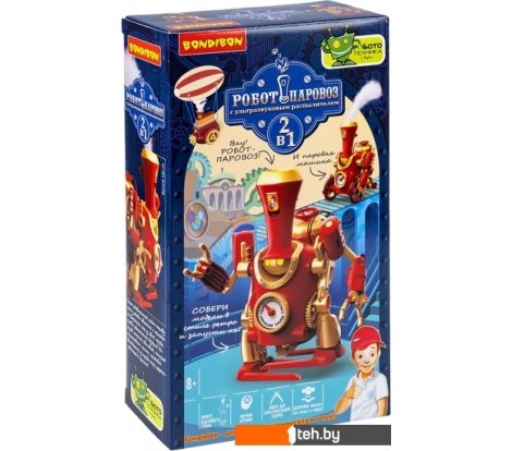  - Игры-опыты, эксперименты Bondibon Робототехника. Робот-паровоз 2 в 1 ВВ6005 - Робототехника. Робот-паровоз 2 в 1 ВВ6005