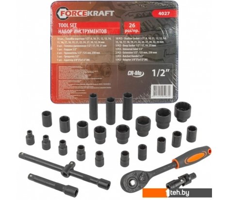  - Наборы инструментов ForceKraft FK-4027 (26 предметов) - FK-4027 (26 предметов)
