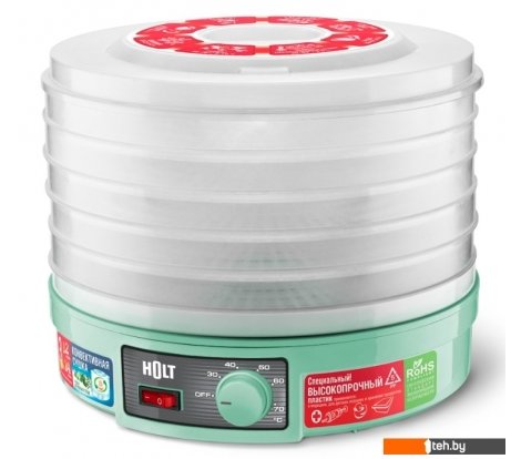  - Сушилки для овощей и фруктов Holt HT-FD-002 (бирюзовый) - HT-FD-002 (бирюзовый)
