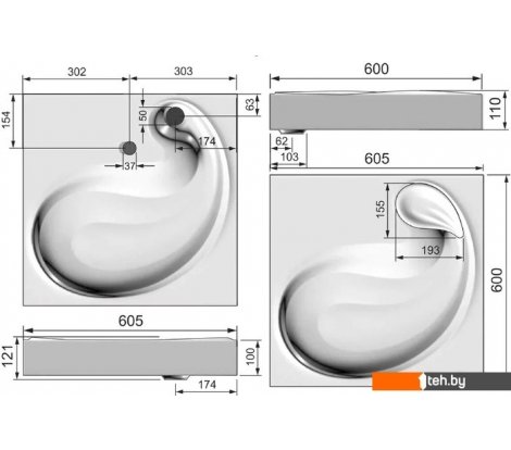 - Умывальники Madera Buta 60 - Buta 60