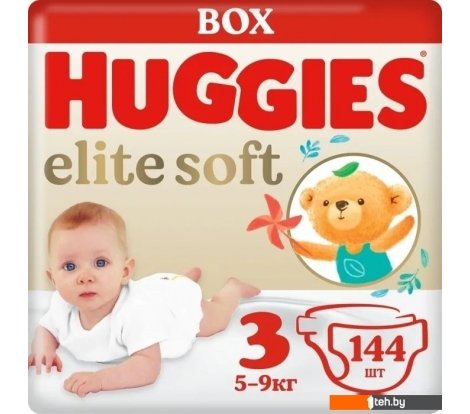  - Детские подгузники Huggies Elite Soft Box 3 (144 шт) - Elite Soft Box 3 (144 шт)