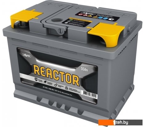 - Автомобильные аккумуляторы AKOM Reactor 6СТ-55 (55 А·ч) - Reactor 6СТ-55 (55 А·ч)
