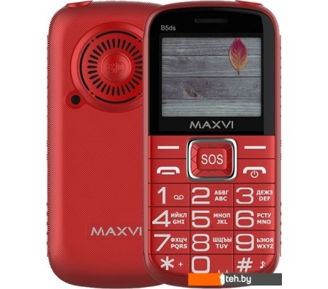  - Мобильные телефоны Maxvi B5ds (красный) - B5ds (красный)