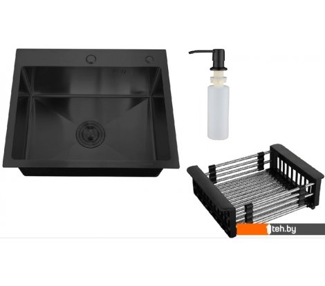  - Кухонные мойки РМС MR-5843BL (с корзиной и дозатором) - MR-5843BL (с корзиной и дозатором)