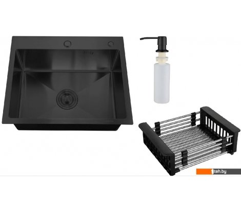  - Кухонные мойки РМС MR-5843BL (с корзиной и дозатором) - MR-5843BL (с корзиной и дозатором)