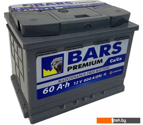- Автомобильные аккумуляторы BARS Premium 60 R+ (60 А·ч) - Premium 60 R+ (60 А·ч)