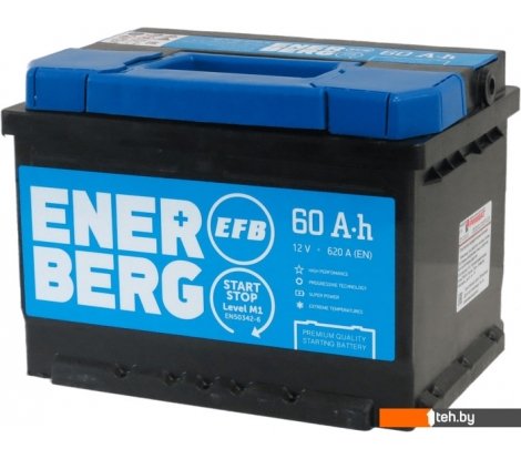  - Автомобильные аккумуляторы Enerberg EFB 60 R низк (60 А·ч) - EFB 60 R низк (60 А·ч)
