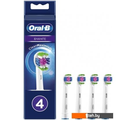  - Аксессуары к товарам для красоты и здоровья Oral-B EB18рRB 3D White CleanMaxim (4 шт) - EB18рRB 3D White CleanMaxim (4 шт)