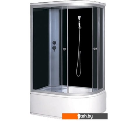  - Душевые кабины Coliseum Симпл T-120 L (черный/тонированное стекло) - Симпл T-120 L (черный/тонированное стекло)