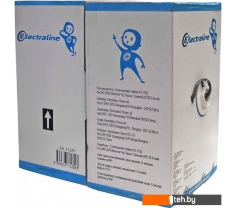  - Кабели, адаптеры, разветвители Electraline 14201 (305 м, серый) - 14201 (305 м, серый)