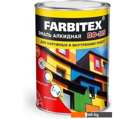  - Краски и эмали Farbitex ПФ-115 5 кг (морская волна) - ПФ-115 5 кг (морская волна)