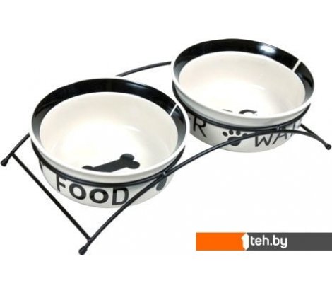  - Миски, поилки, кормушки для животных Trixie Eat on Feet 24640 (белый) - Eat on Feet 24640 (белый)