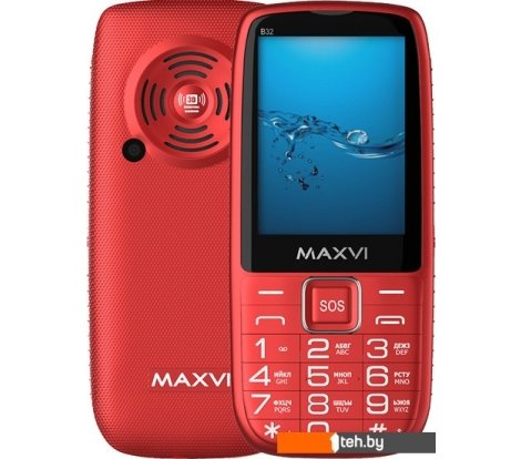  - Мобильные телефоны Maxvi B32 (красный) - B32 (красный)