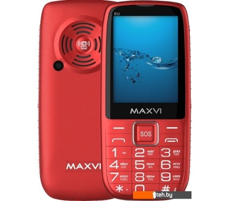  - Мобильные телефоны Maxvi B32 (красный) - B32 (красный)