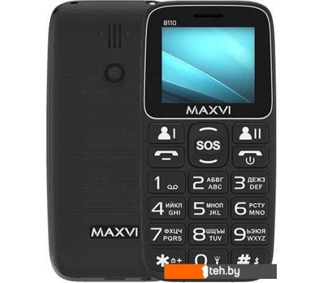  - Мобильные телефоны Maxvi B110 (черный) - B110 (черный)