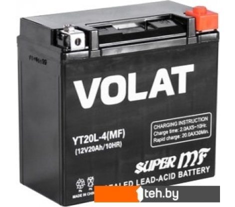  - Мотоциклетные аккумуляторы VOLAT YT20L-4 (20 А·ч) - YT20L-4 (20 А·ч)