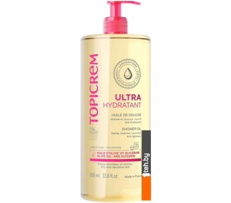  - Косметика по уходу за телом Topicrem Масло для душа Ультраувлажняющее 1 л - Масло для душа Ультраувлажняющее 1 л
