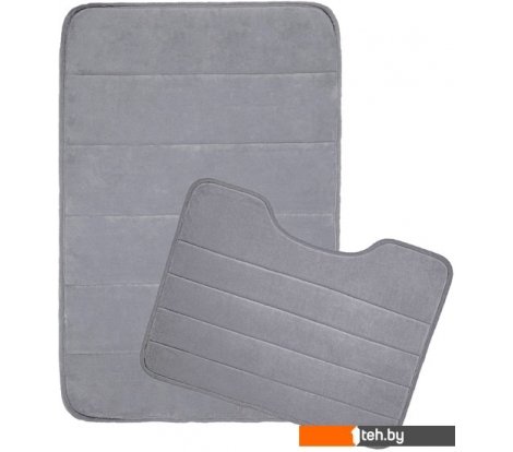  - Аксессуары для ванной и туалета Вилина Велюр 7173 (50x80, 50x50, серый) - Велюр 7173 (50x80, 50x50, серый)