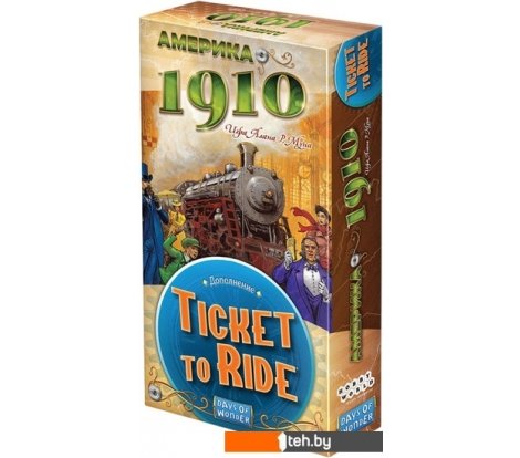 - Настольные игры Мир Хобби Ticket To Ride: Америка 1910 (дополнение) - Ticket To Ride: Америка 1910 (дополнение)