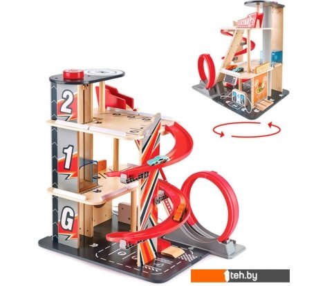  - Детские автотреки, трассы Hape Паркинг игрушечный для трюков E3019 - Паркинг игрушечный для трюков E3019