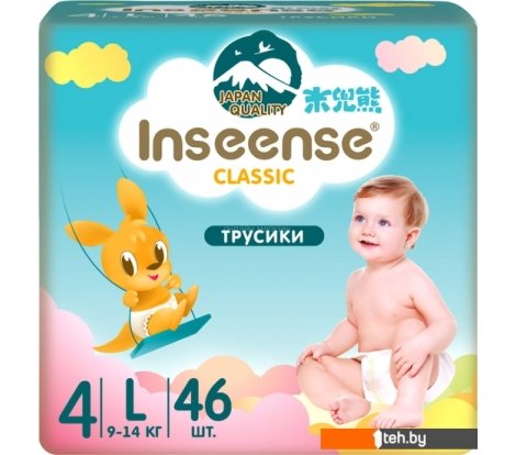  - Детские подгузники Inseense Classic L 9-14 кг InsCL46Blue (46 шт) - Classic L 9-14 кг InsCL46Blue (46 шт)