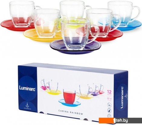  - Кружки, чашки, стаканы для горячих напитков Luminarc Carine Rainbow N4217 - Carine Rainbow N4217