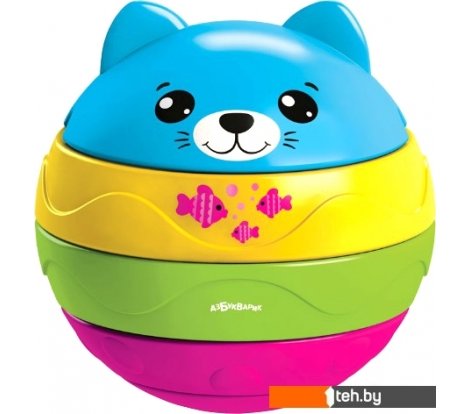  - Развивающие игрушки Азбукварик Музыкальный мячик-пирамидка. Котенок AZ-2324 - Музыкальный мячик-пирамидка. Котенок AZ-2324
