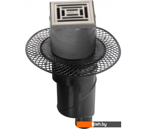  - Сифоны Berges Wasserhaus Platz Uno 150x150 090070 (матовый хром) - Platz Uno 150x150 090070 (матовый хром)