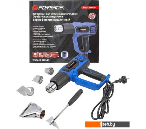- Промышленные фены FORSAGE F-HG65-2000LED - F-HG65-2000LED