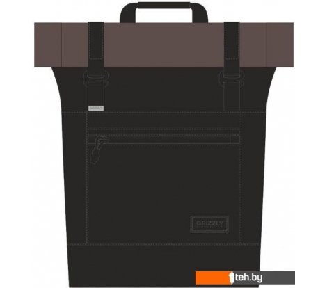  - Рюкзаки Grizzly RQL-315-1 (черный/коричневый) - RQL-315-1 (черный/коричневый)