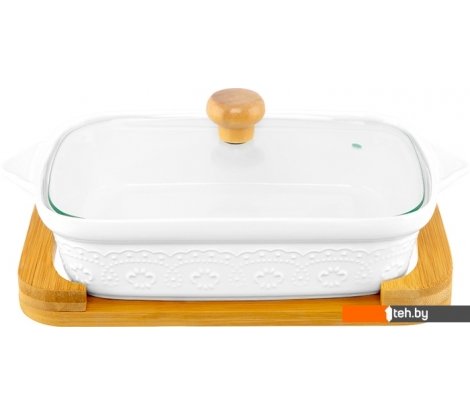  - Формы для выпечки, противни Elan Gallery Белый узор 540527 - Белый узор 540527