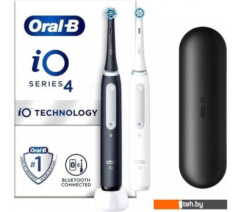  - Электрические зубные щетки и ирригаторы Oral-B iO Series 4 Duo (черный/белый) - iO Series 4 Duo (черный/белый)
