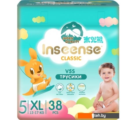  - Детские подгузники Inseense Classic V5S XL 12-17 кг InsCV5SXL38Emer (38 шт) - Classic V5S XL 12-17 кг InsCV5SXL38Emer (38 шт)