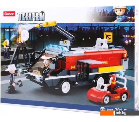  - Конструкторы Sluban Пожарный M38-B0808 Пожарная машина - Пожарный M38-B0808 Пожарная машина