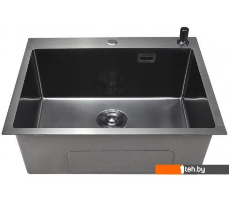  - Кухонные мойки Stellar Decor S7050NB-D (нано черный) - Decor S7050NB-D (нано черный)