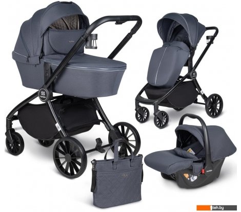 - Детские коляски и аксессуары Farfello Baby Shell 2023 BBS-004 (3 в 1, серый) - Baby Shell 2023 BBS-004 (3 в 1, серый)