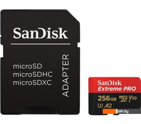  - Карты памяти SanDisk Extreme PRO microSDXC SDSQXCD-256G-GN6MA 256GB (с адаптером) - Extreme PRO microSDXC SDSQXCD-256G-GN6MA 256GB (с адаптером)