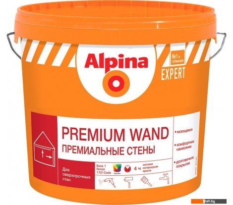  - Краски и эмали Alpina Expert Premium Wand База 1. 2.5 л (белый матовый) - Expert Premium Wand База 1. 2.5 л (белый матовый)