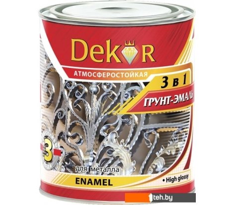  - Краски и эмали Dekor грунт-эмаль 3 в 1 (желтый, 1.9 кг) - грунт-эмаль 3 в 1 (желтый, 1.9 кг)